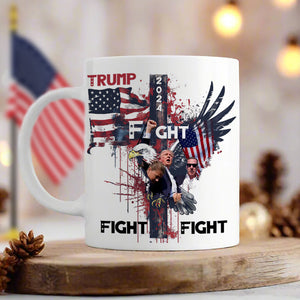 Trump Fight Fight Fight White Mug HO82 65402