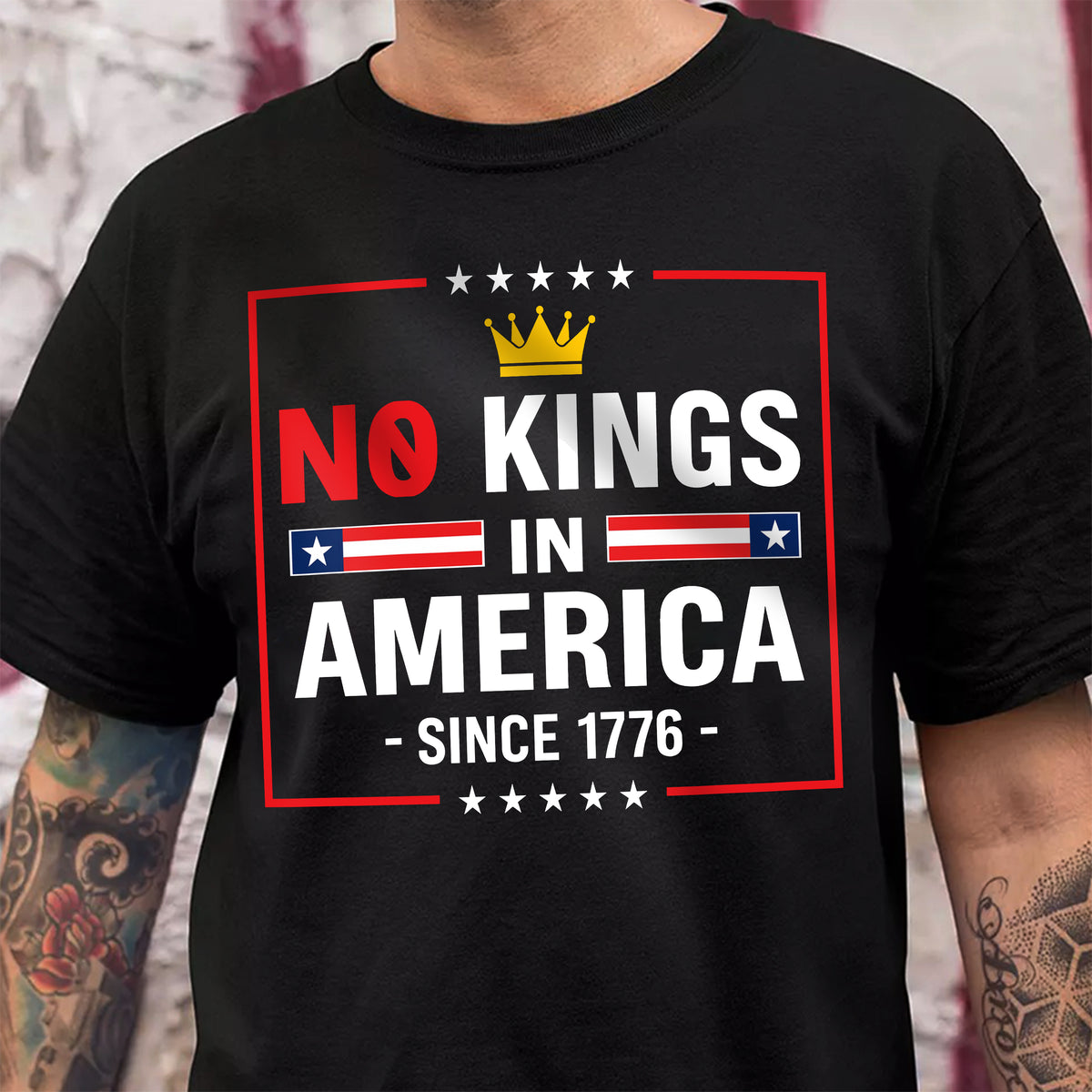 No Kings in America since 1776 Dark Shirt