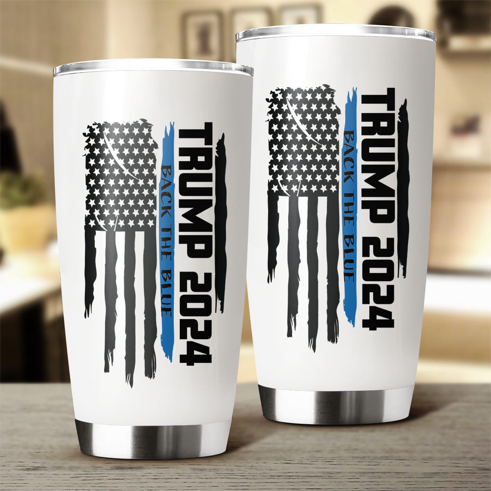 Back The Blue Trump 2024 Fat Tumbler TH10 62783