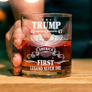 Proud To Stand With Our President Trump US Election Engraved Whiskey Glass HO82 65298