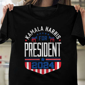 Kamala Harris For President Vote Democrat 2024 Election Dark Shirt HO82 63402