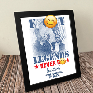 Fi**t Legends Never D** Trump 2024 Picture Frame Canvas Poster HO82 63104