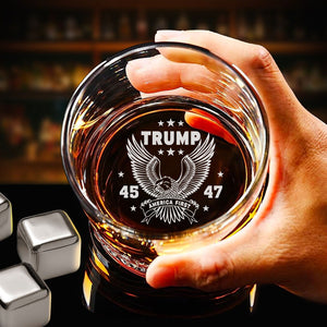 Trump Won 45 47 Engraved Whiskey Glass HO82 65294