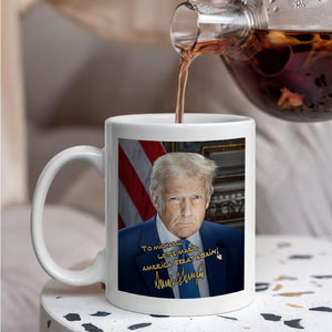 47th US President Donald Trump Photo White Mug HA75 67294