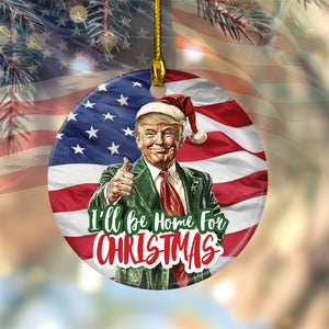 I'll Be Home for Christmas Ornament, Christmas Donald Ceramic Ornament HA75 63782