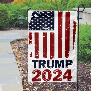 Trump 2024 With US Flag Garden Flag HO82 63422