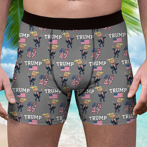 President Trump 45th & 47th Men's Boxer Briefs Trump Dancing Funny Gift N304 HA75 67144