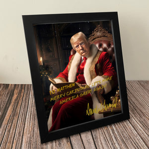 President Donald Trump Merry Christmas Picture Frame HA75 63808