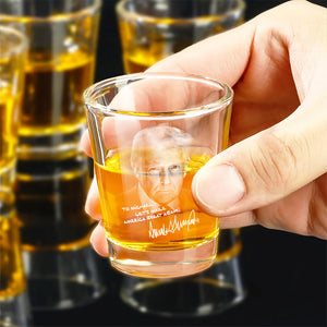 Personalized President Donald Trump Autographed Shot Glass HA75 64368