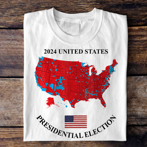 Trump US Presidential Election 2024 Map Bright Shirt HA75 67068