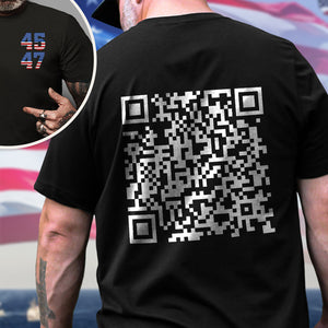 Funny QR President Trump 45 47 Dancing Back And Front Dark Shirt HA75 64166