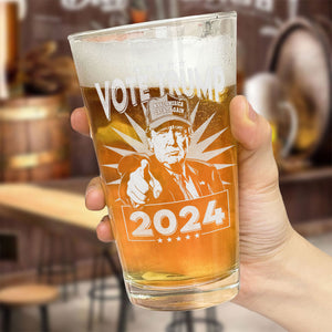 Vote Trump 2024 Print Beer Glass N304 62622