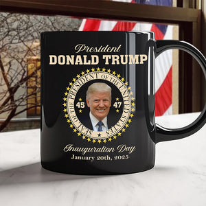 President Donald Trump Inauguration Day Black Mug HA75 64058