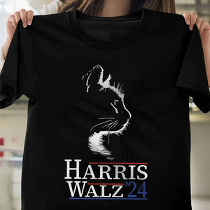 Harris Walz 2024 Cat Shirt Dark Shirt TH10 63367