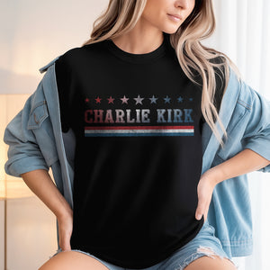 RIP American Charlie Kirk Patriot Memorial Dark Shirt LM32 65495