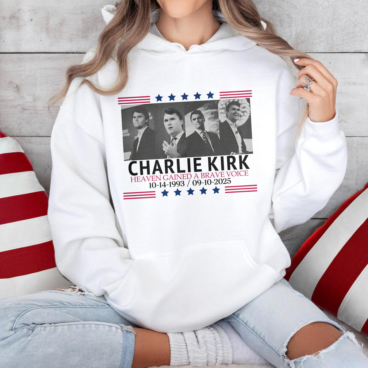 Pray For Charlie Kirk - Conservative Political Quote Bright Shirt LM32 65421