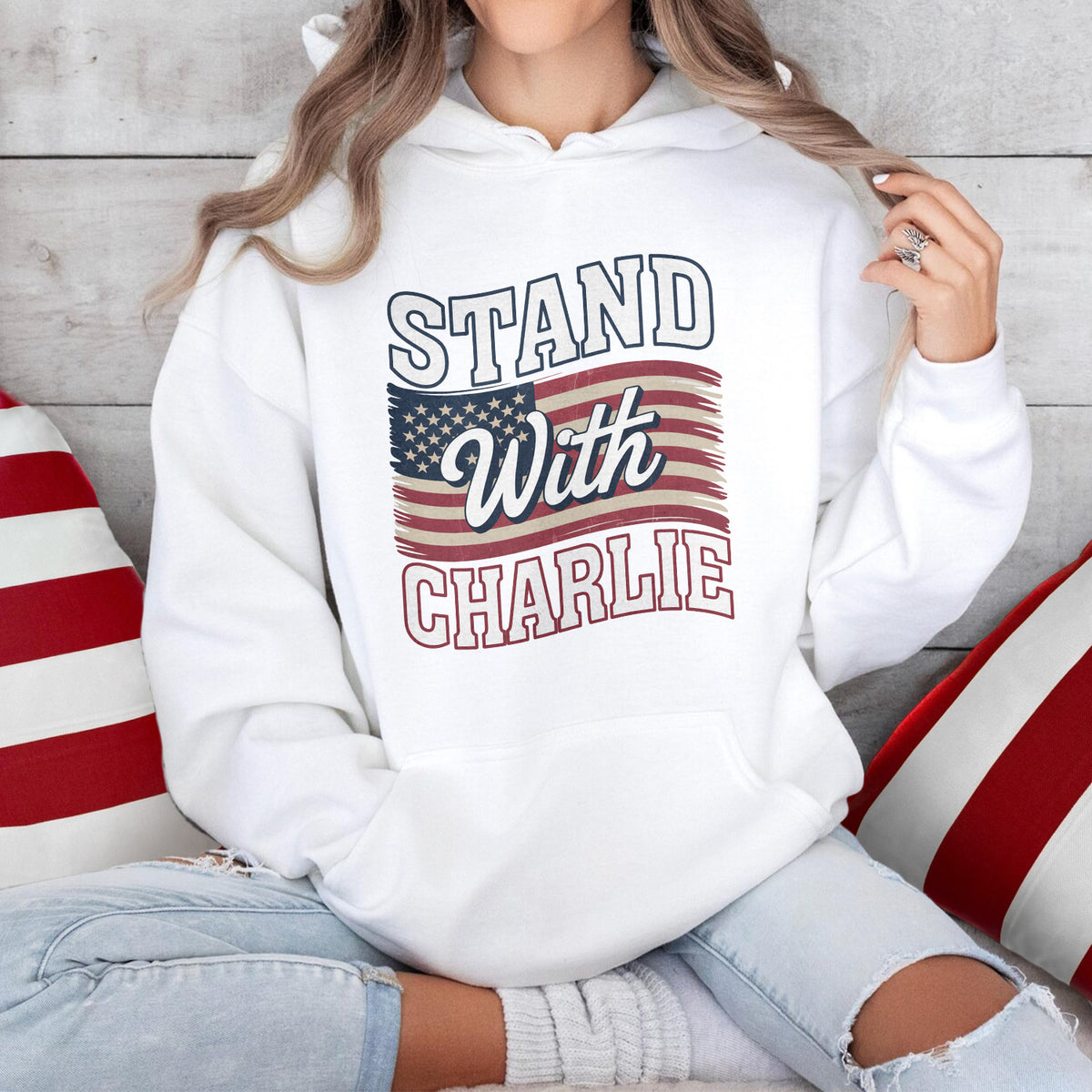 Stand With Charlie Kirk - Great American Patriot Bright Shirt LM32 65511