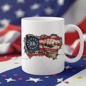 Trump Vance We The People With 3D Effect White Mug HO82 65328