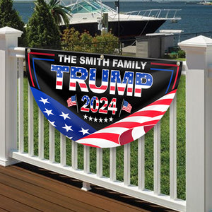 Personalized President Trump 2024 Take America Back Non-Pleated Fan Flag HO82 63290