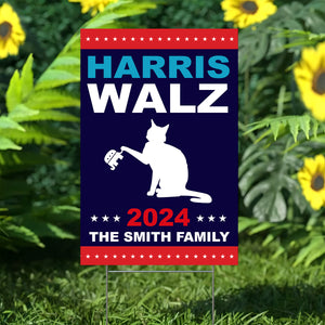 Custom Family Name Harris Walz 2024 Obviously Coroplast Harris For President 2024  Yard Sign HO82 65048