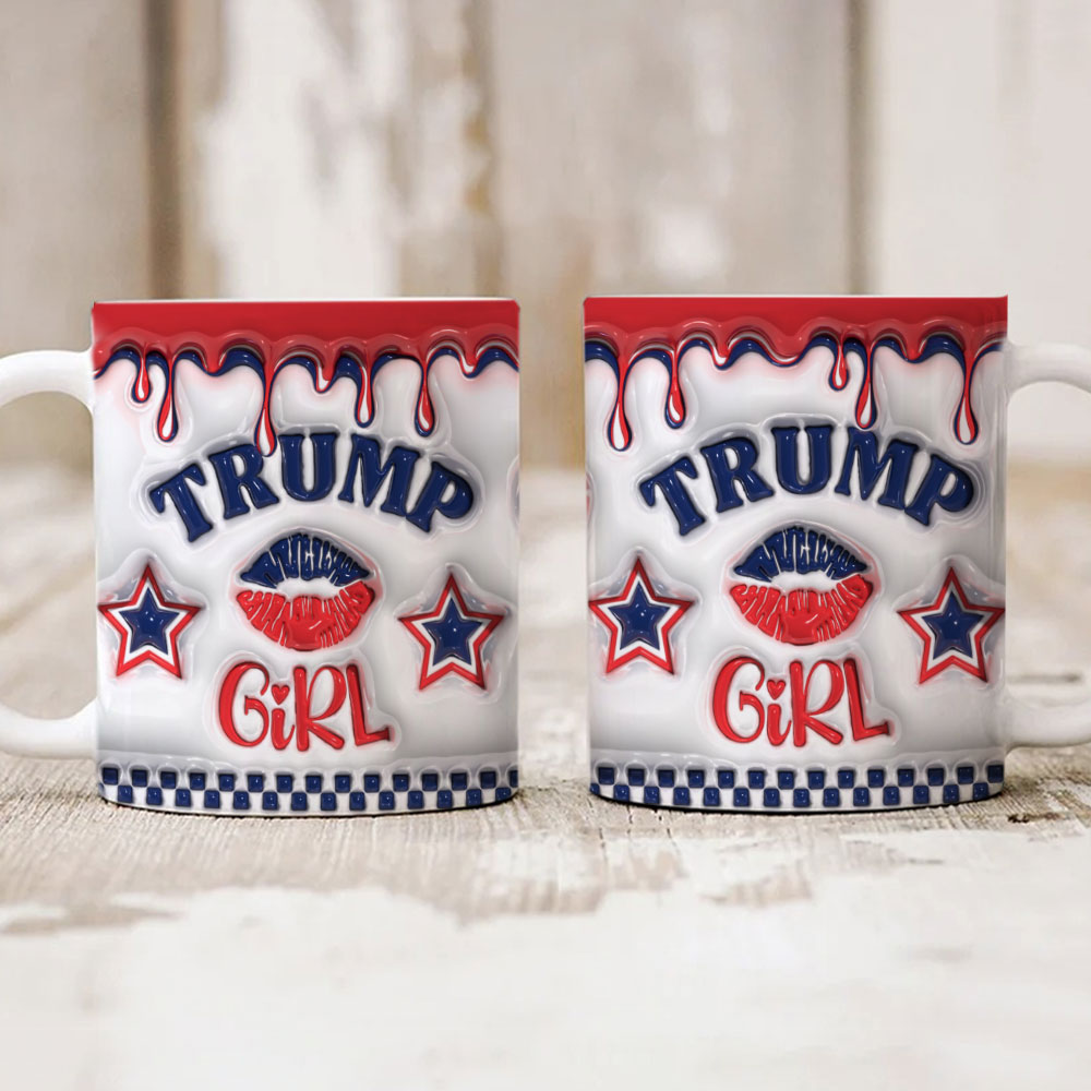 Trump Girl 3D Inflated Effect Printed Mug - Gift For Best Friends, BFF, Sisters HO82 63298