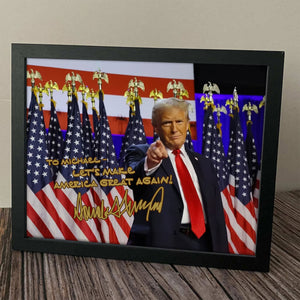 Custom Name Trump President 2024 Let’s Make America Great Again Picture Frame HO82 65374