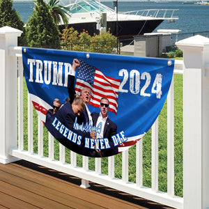 Trump Shooting B*****proof Trump 2024 Flag Donald Trump Non-Pleated Fan Flag HO82 65004