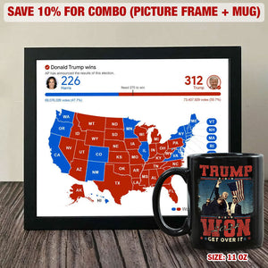 Donald Trump Wins Election Results Picture Frame HO82 65270