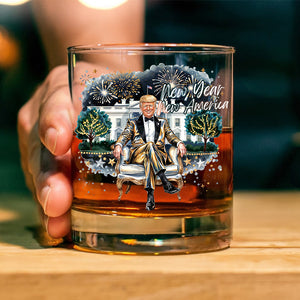 President Trump 2025 New Year New America Whisky Glass HA75 67154