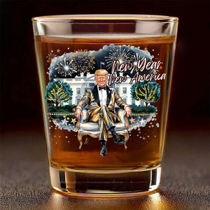 President Trump 2025 New Year New America Shot Glass HA75 67158