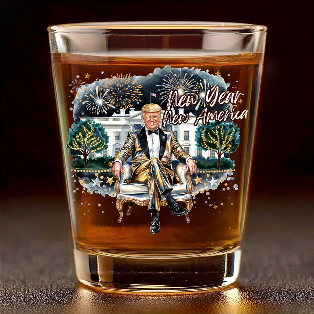 President Trump 2025 New Year New America Shot Glass HA75 67158