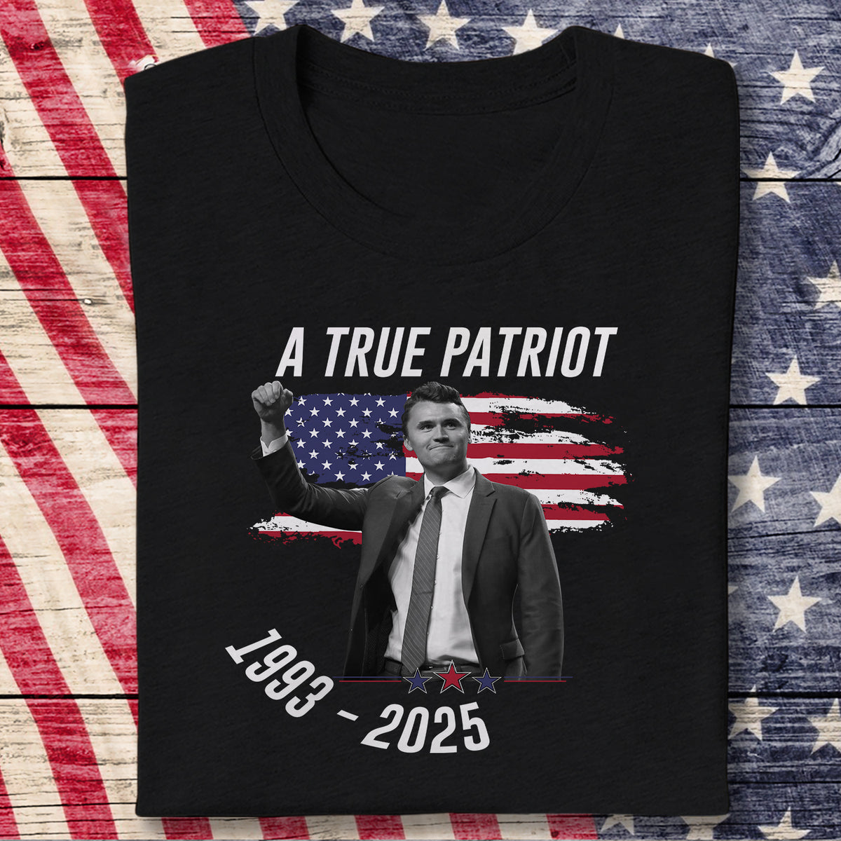 Charlie Kirk - A True Patriot Dark Shirt LM32 65435