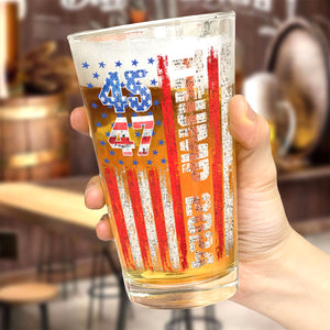 Personalized Gift Trump 45 47 - 2024 Beer Glass HA75 63721