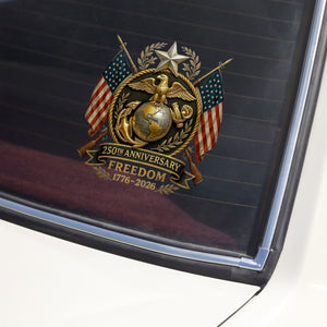 Bald Eagles Guns 250th Anniversary Freedom 1776 - 2026 Car Window Decal Sticker LM32 897761