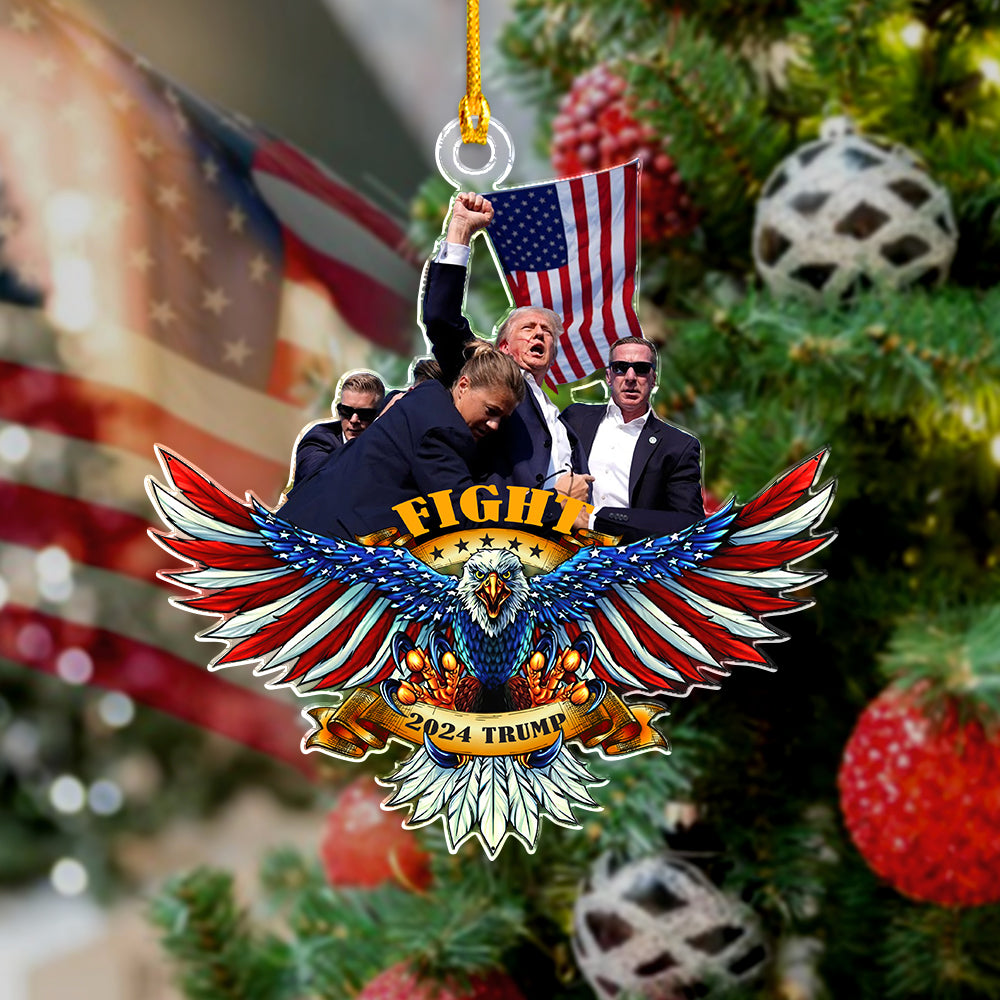 F**ht Trump 2024 America Great Again Trump 2D Acrylic Ornament HA75 63876