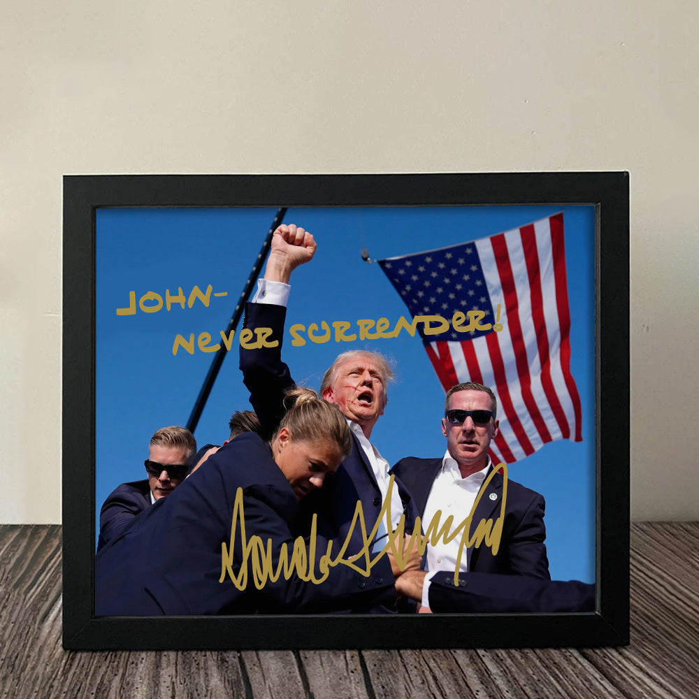 Trump Legends Never D** Never Surrender Picture Frame DM01 63187