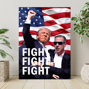 Donald Trump Fight Fight Fight Picture Frame Canvas Poster TH10 63411