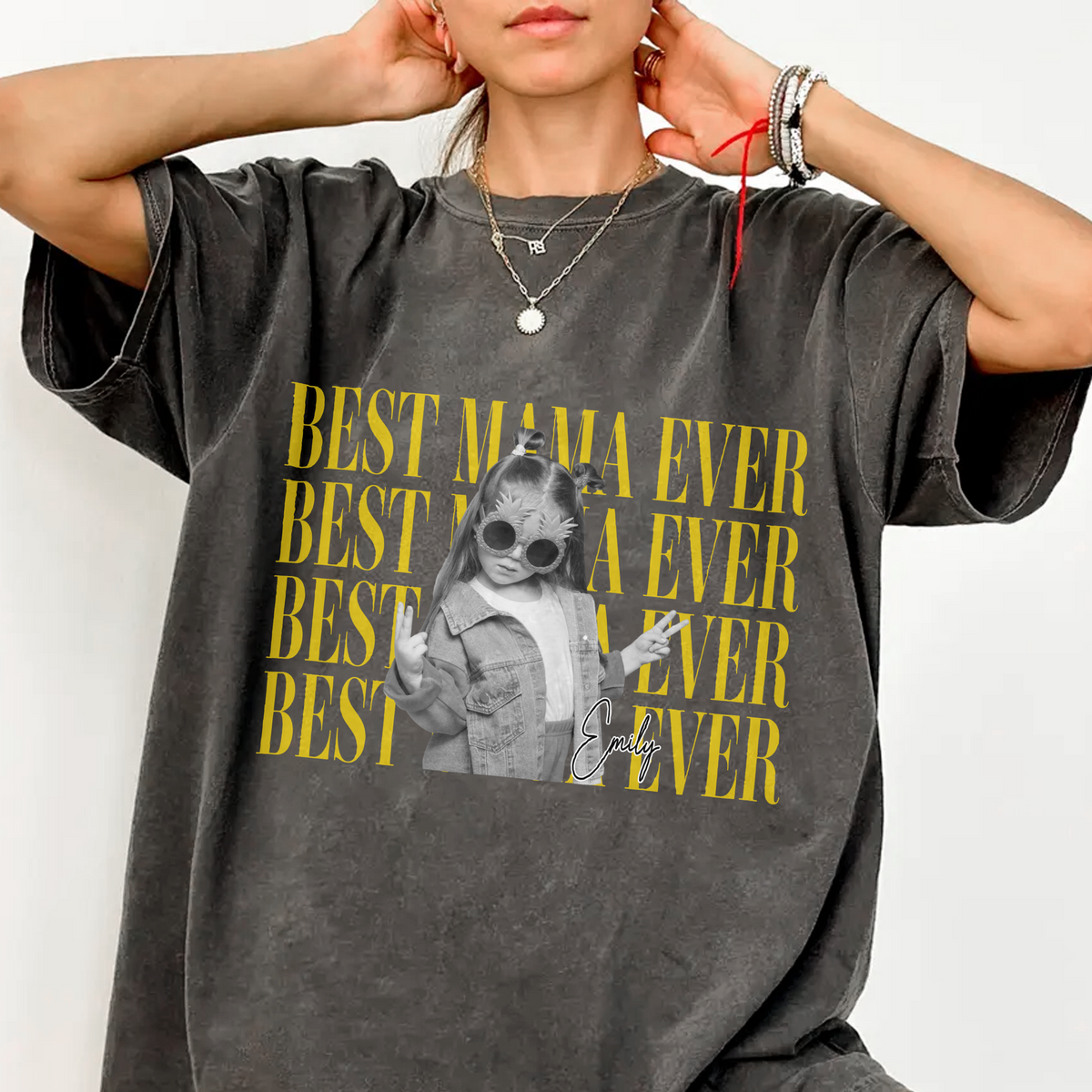 Personalized Vintage Photo Best Dad Mom Ever Comfort Shirt HA75 921276