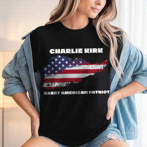 Pray For Charlie Kirk - Great American Patriot Dark Shirt LM32 65635