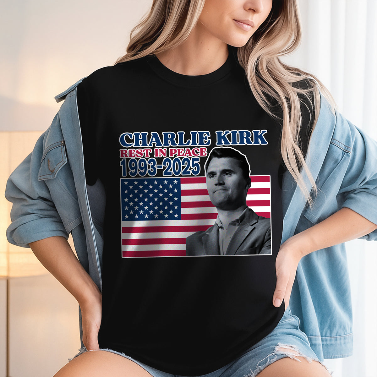Charlie Kirk Rest In Peace 1993-2025 America Dark Shirt LM32 65627