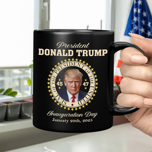 President Donald Trump Black Mug HA75 64058