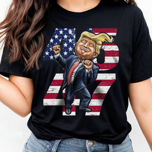 Patriotic Trump 2024 45th & 47th President's Legacy MAGA Dark Shirt LM32 65049