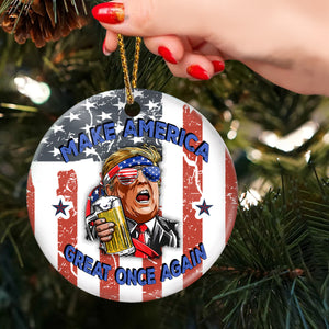 President Donald Trump Make America Great Once Again Ceramic Ornament HA75 63256