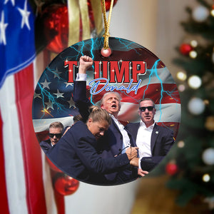 Donald Trump Shot President Assassination With Retro Style Ceramic Ornament HO82 63384