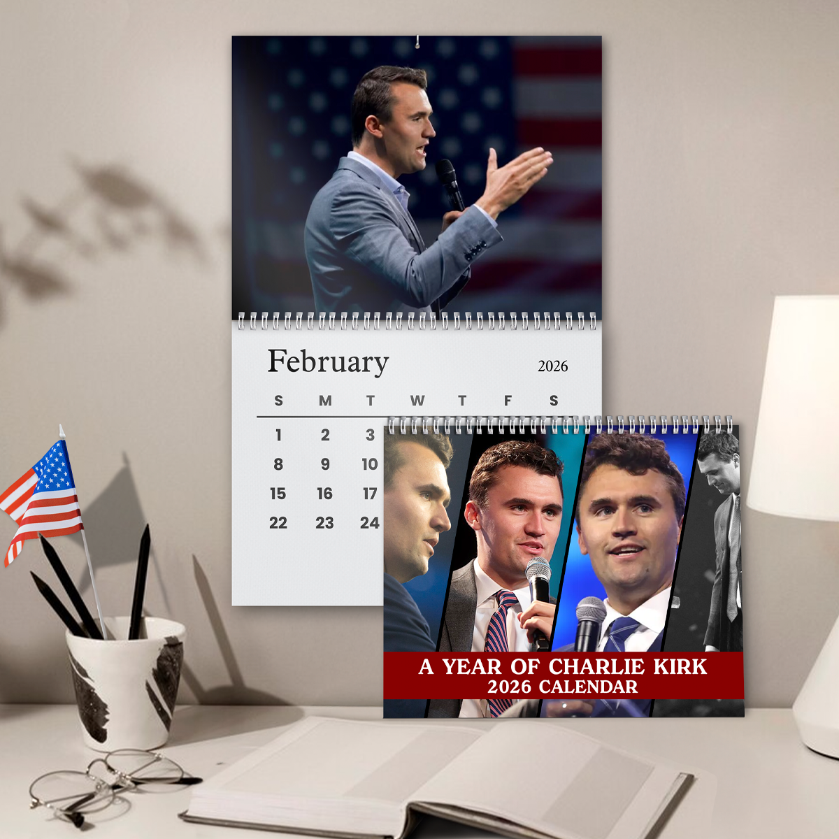 Year Of Charlie Kirk Wall Calendar 2026 Inspirational Wall Calendar LM32 65793