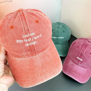 Custom Text Embroidered Baseball Cap, Gift For New Dad Mom, Camp Bachelorette Hat LM32 669391