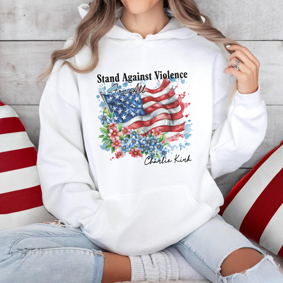 Charlie Kirk - Stand Against Violence Famous Quote Bright Shirt LM32 65519