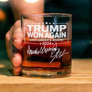 Trump Won Again Rock Glass TH10 64077