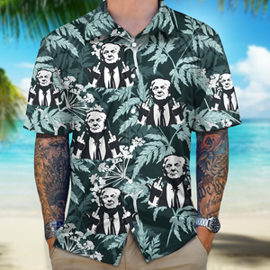 President Donald Trump Middle Finger Hawaiian Shirt DM01 63033