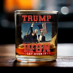 Trump Won President 2024 Rock Glass HO82 65172